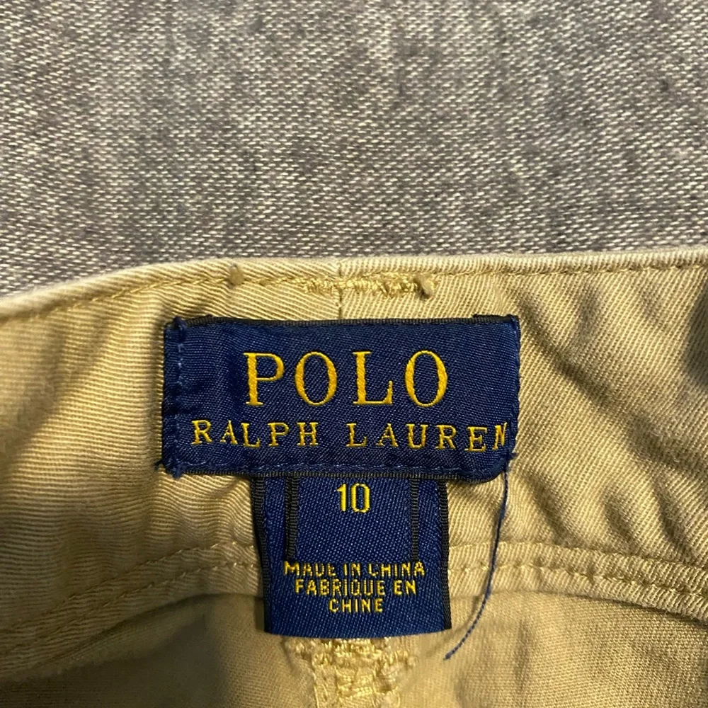 Polo Ralph Lauren Khaki pants with‎ big pink pony, youth size 10